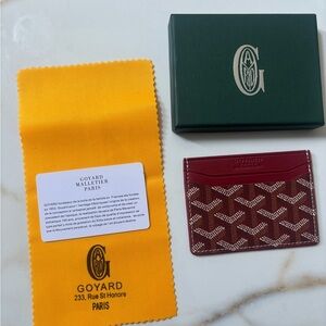 Goyard Burgundy Card Holder